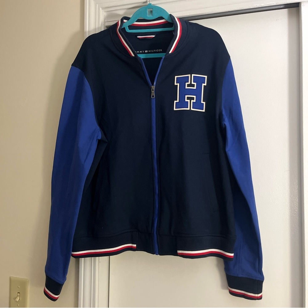 Tommy Hilfiger Navy & Royal Blue letterman Varsity Jacket 
Bundle and save!